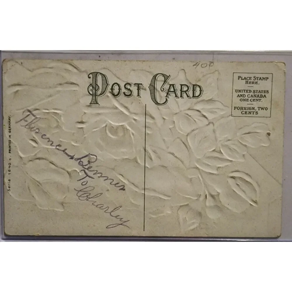 Lot Of Four Vintage Antique Embossed Postcards Flowers Birthday